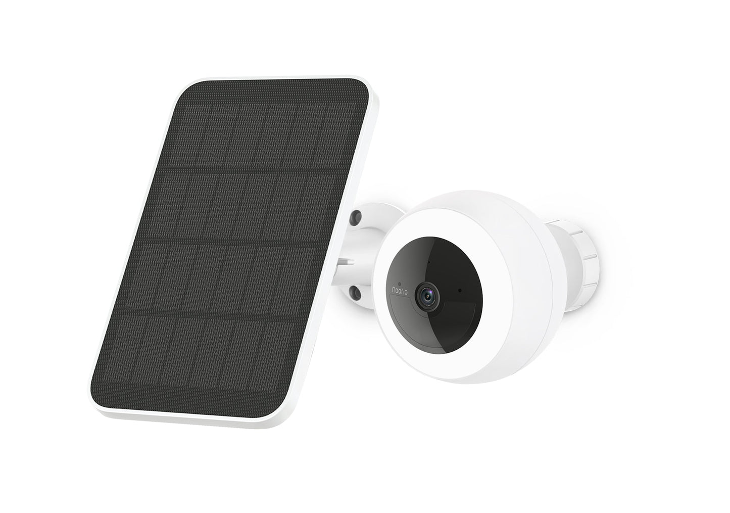 Noorio security cameras with solar panel system